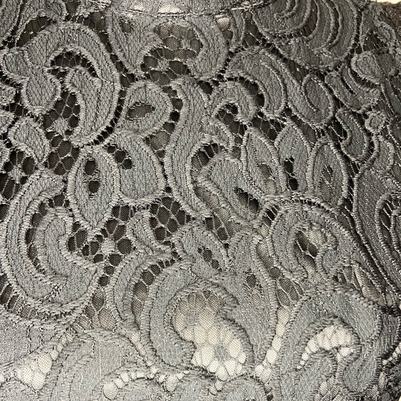 Alya Black Cocktail Dress Lace Overlay Size M - Picture 7 of 9